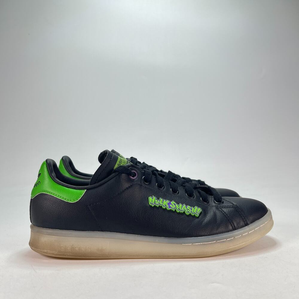 adidas Marvel Stan Smith Hulk Smash Black Green Sneakers FZ2708 Men's Size 7